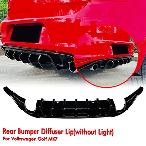 Gloss Black Rear Bumper Diffuser Lip For Volkswagen Golf 7 MK7 Bodykit - Picture 1 of 10