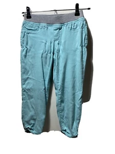 Jessica Simpson Rolled Skinny Capris Kids Girls Size 10 Teal Blue Green Pull On - Picture 1 of 12