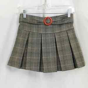 Girls Plaid Pleated skirt preppy cute skirt with shorts size 11-12