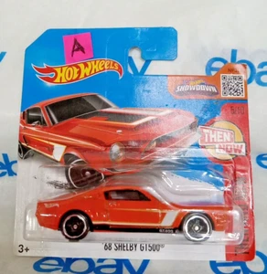 (A) '68 SHELBY GT500 THEN AND NOW ORANGE HOT WHEELS 1/64 SHORT CARD - Picture 1 of 8