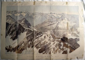 Mountain Map Todi Panorama Italian Alps Hofer & Co. c1890 - Picture 1 of 8