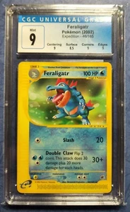 Pokemon Card - Feraligatr Non Holo 27/147 Expedition 2002 WOTC - CGC 9 POP 18 - Picture 1 of 2