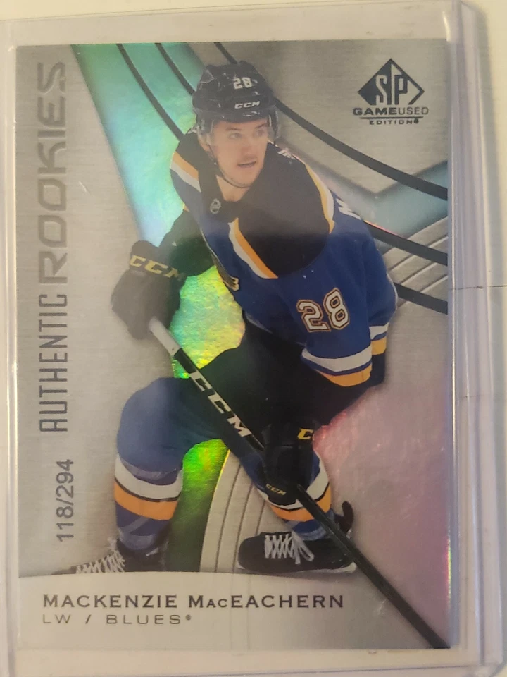 2019/20 Upper Deck SP Game Used MACKENZIE MACEACHERN rookie-118/294-Blues - Image 1 of 1