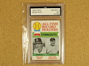 Tarjeta de béisbol 1979 Topps Nolan Ryan # 417 gema graduada FGS como nueva 10 - Imagen 1 de 2