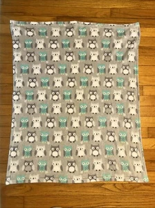 Parent's Choice Walmart Gray Aqua Owl Baby Blanket/Lovey - Picture 1 of 5