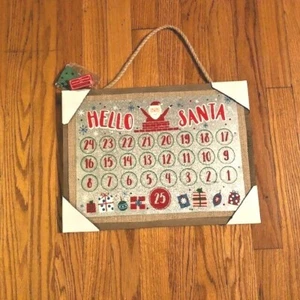 CALENDARIO CONTO ALLA ROVESCIA MERCATO MONDIALE NUOVO CON ETICHETTE DECORAZIONE NATALIZIA ARTE DA PARETE - Foto 1 di 5