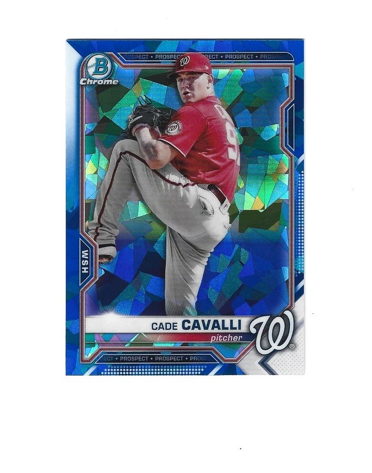 2021 Bowman Chrome Sapphire Prospects #BCP99 Cade Cavalli NATIONALS   N - Image 1 of 1