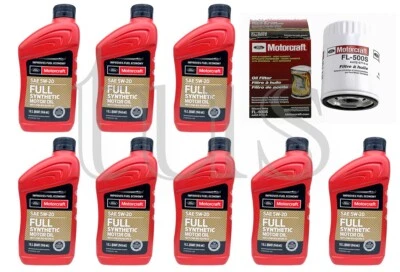Kit de cambio de aceite de motor Motorcraft genuino completamente sintético Ford Mustang 2018 5,0 L Foto 1 de 2