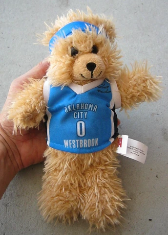 OKLAHOMA CITY WESTBROOK STUFFED PLUSH TOY BEAR, #0 JERSEY, HEADBAND, NBA, EXC.! Cover