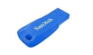 SanDisk SDCZ50C-032G-B35BE 32GB Cruzer Blade USB 2.0 Flash Drive - elektryczny Blu - Zdjęcie 1 z 5