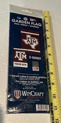 NCAA Texas A&M Garden Flag Two Sided 12.5x18" MSP$15 Collegiate Licensed Product - Image 1 of 4