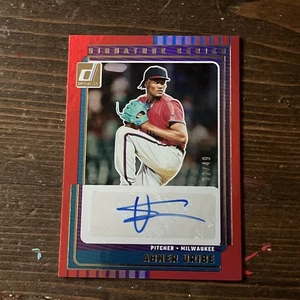 Donruss Baseball Abner Uribe Signature Series 2025 rojo automático/49 - Imagen 1 de 3