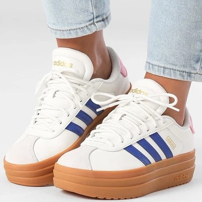 Adidas VL Court Bold Women's Athletic Shoe White Gum Sneaker Footwear #643 - Image 1 of 4