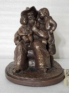 Largo Original Western Sculpture #309 Grandpa & Kids Signed Statue 10" - Picture 1 of 12
