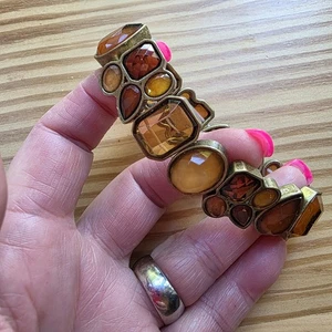 Avon "Color Burst" Armband Topas 2008 Antik & Bernsteinfarben Multi Shaped Gems - Bild 1 von 13