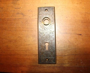 Victorian Antique Brass escutcheon for Lockwood Cairo H-26200 C:1900 S-156 - Picture 1 of 6