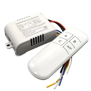 3 Ways ON/OFF AC 220V Wireless Receiver Lamp Light RF Remote Control Switch Kit - Picture 1 of 8