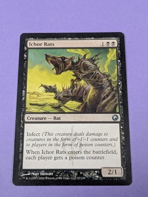 MTG Magic the Gathering: Scars of Mirrodin: Ichor Rats #67/249 Uncommon - LP - Image 1 of 4