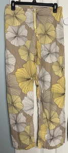 Old Navy Y2K, Pyjamahose gelb/braun/weiß Blumenmuster, XL - Bild 1 von 5