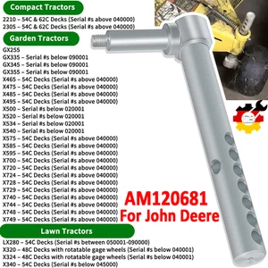 AM120681 Braccio supporto ruota destro posteriore e sinistro anteriore per rasaerba John Deere - Foto 1 di 15