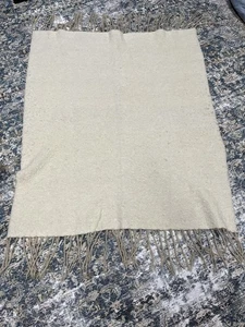 Die drei Weber cremefarbene Wolldecke 45 x 53 - Bild 1 von 5
