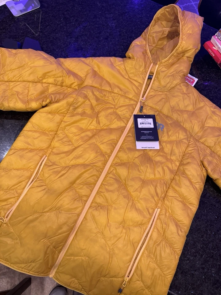 Outdoor Research Superstrand LT Sudadera con Capucha Hombre Chaqueta de Invierno, Amarillo Alerce, Pequeña Foto 1 de 4