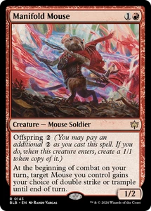 Manifold Mouse (FOIL) x1 - MTG Bloomburrow BLB #143 - Picture 1 of 1