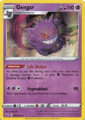 Pokemon - Gengar #085/202 - SWSH01: Sword & Shield Base Set Holo - Image 1 of 2