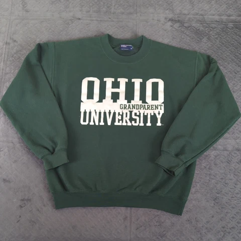 Ohio University Bobcats Grandparent Sweatshirt Adult Medium Green Long Sleeve Cover