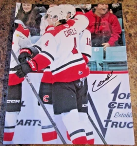 CARSON CARELS SIGNED 8x10 MATT PHOTO PRINCE GEORGE COUGARS 2027 NHL DRAFT (A) - Bild 1 von 2