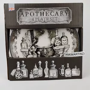 4er Set Eaton Fine Dining Apotheker Halloween Salat Dessert Beilagen Teller Neu - Bild 1 von 7
