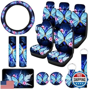 Juego completo de 15 fundas de asiento de coche mariposa para coche F - Imagen 1 de 5