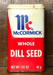 Dill Seed Kroger Brand Tin Antique Vintage Metal Spice Collectible 1.62oz 1974 - Picture 1 of 6