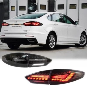 Smoke Black LED Dynamic Signal Tail Lights Assembly For Ford Fusion 2013-2020 - Picture 1 of 12