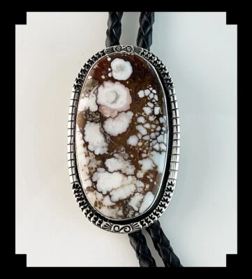 Магнезит боло ручной работы из стерлингового и дикого коня - Изображение 1 из 4