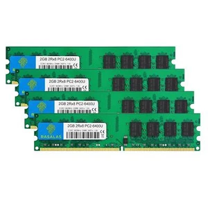 DDR2 800 PC2-6400 8GB DDR2 Kit 4x2GB DDR2-800 Udimm 2GB DDR2 Ram 2RX8 1.8V CL... - Picture 1 of 7