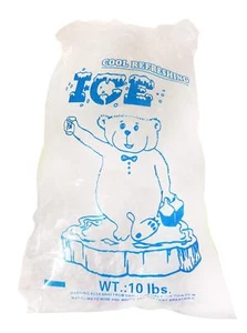 AquaNation 10lbs BPA Free Strong Durable Plastic Ice Bags Pack of 100 Twist Ties - Picture 1 of 3