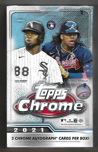 2021 Topps Chrome Factory Sealed Hobby Box    2 Auto or redemption cards - Picture 1 of 1