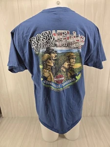 Harley Davidson Tee T-Shirt Size XL Blue Boswell's Country Roads Cookeville TN - Picture 1 of 12