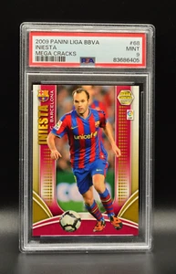2009-10 Panini Megacracks MGK La Liga Andres Iniesta #68 PSA 9 Barcelona Spain - Picture 1 of 2