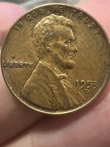 1953-D Lincoln Wheat Penny L on Rim ERROR And P In PLURIBUS Barely Visible Cover