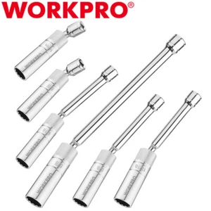 WORKPRO 6PCS Magnetic Swivel Spark Plug Socket Set 12 PT 9/16-13/16" 14MM Socket - Picture 1 of 12