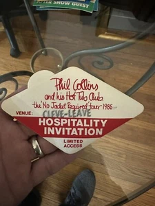 1985 PHIL COLLINS NO JACKET REQUIRED TOUR CLEVELAND CONCERT BACKSTAGE PASS - Picture 1 of 5