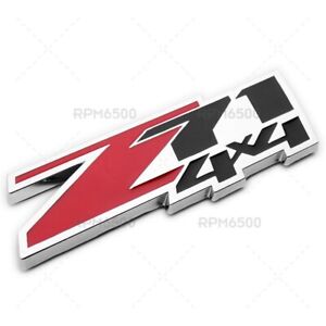 For Chevy GMC Z71 4x4 Fender Trunk Tailgate Logo Emblem Badge Sticker Red