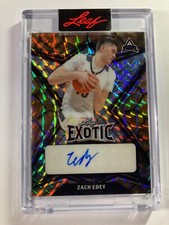 2022 Leaf Exotic Zach Edey Turtle 1/3 Auto Rookie Card