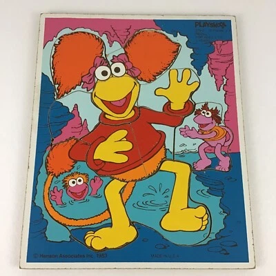Playskool Fraggle Rock Red 10 Jumbo Piece Board Puzzle Henson Vintage 1983 80s - Image 1 of 4