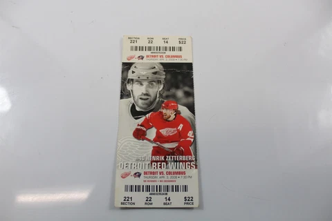 2 Detroit Red Wings Hockey Ticket Stubs 2008 & 2009 Cover