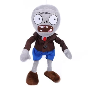 12" PVZ Plush Zombies Brown Coat Toys Soft Doll Gray - Picture 1 of 6
