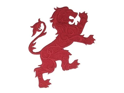 Small Lion (8cm/3.5") - Heraldry Inspired Embroidered Motif/Applique/Patch - Image 1 of 4