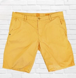 Boss Hugo Men's Sairy Slim Fit Shorts Mid-Rise Chino Bottoms Boss Orange 38R - Picture 1 of 9